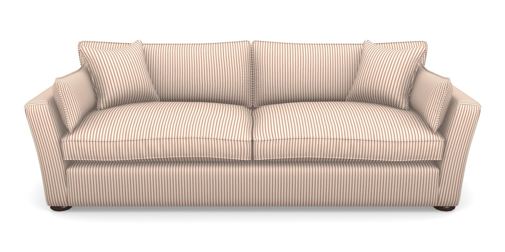Product photograph of Aldeburgh 4 Seater Sofa In Cotton Stripe - Peony from Sofas and Stuff Limited