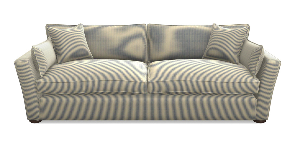 Product photograph of Aldeburgh 4 Seater Sofa In Cloth 21 - Simple Stripe - Bilberry from Sofas and Stuff Limited