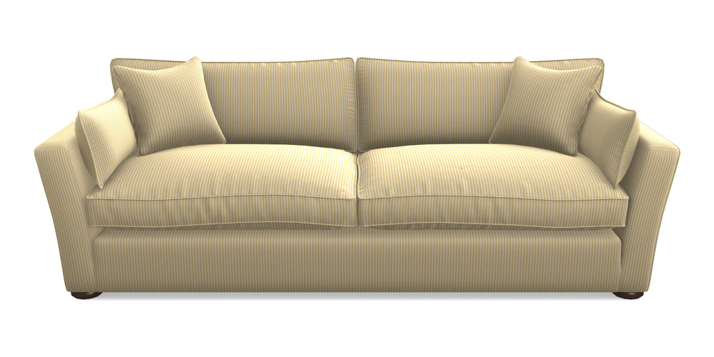 Product photograph of Aldeburgh 4 Seater Sofa In Cloth 21 - Simple Stripe - Canary from Sofas and Stuff Limited