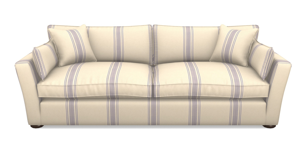 Product photograph of Aldeburgh 4 Seater Sofa In Cloth 22 - Racing Stripes Cheltenham - Blueberry from Sofas and Stuff Limited