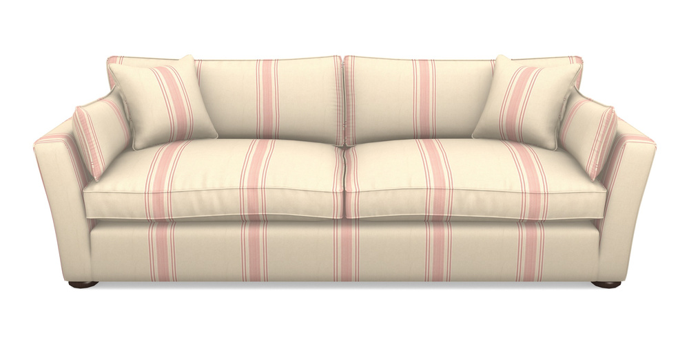 Product photograph of Aldeburgh 4 Seater Sofa In Cloth 22 - Racing Stripes Cheltenham - Cherry from Sofas and Stuff Limited