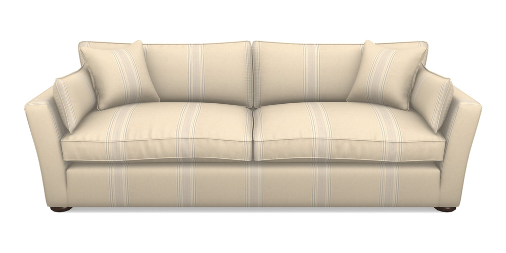 Product photograph of Aldeburgh 4 Seater Sofa In Cloth 22 - Racing Stripes Cheltenham - Dove from Sofas and Stuff Limited