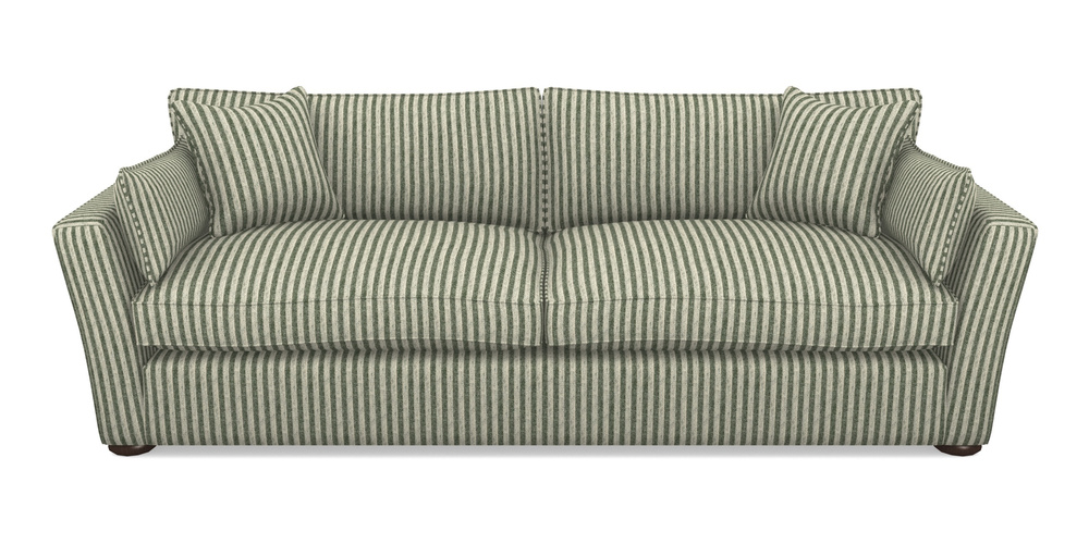 Product photograph of Aldeburgh 4 Seater Sofa In Cloth 22 - Pinstripe - Courgette from Sofas and Stuff Limited