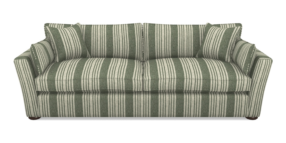 Product photograph of Aldeburgh 4 Seater Sofa In Cloth 22 - Bayadere - Courgette from Sofas and Stuff Limited