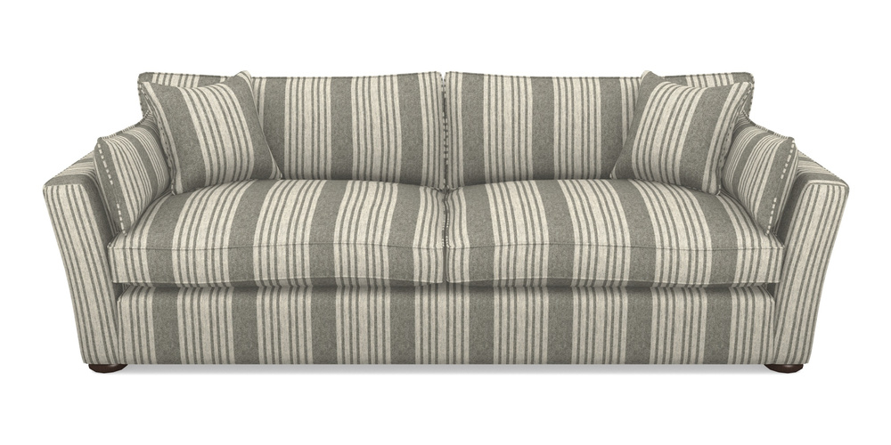 Product photograph of Aldeburgh 4 Seater Sofa In Cloth 22 - Bayadere - Seal from Sofas and Stuff Limited