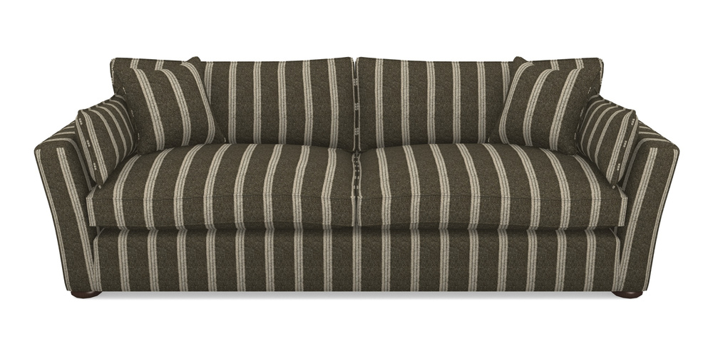 Product photograph of Aldeburgh 4 Seater Sofa In Cloth 20 - Design 2 - Olive Stripe from Sofas and Stuff Limited