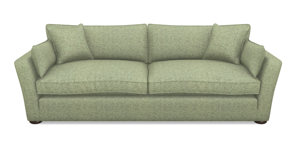 Product photograph of Aldeburgh 4 Seater Sofa In Dundee Herringbone - Sage from Sofas and Stuff Limited