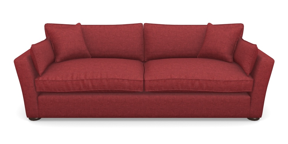 Product photograph of Aldeburgh 4 Seater Sofa In Easy Clean Plain - Claret from Sofas and Stuff Limited