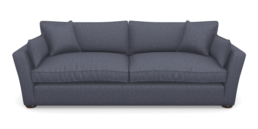 Product photograph of Aldeburgh 4 Seater Sofa In Easy Clean Plain - Navy from Sofas and Stuff Limited
