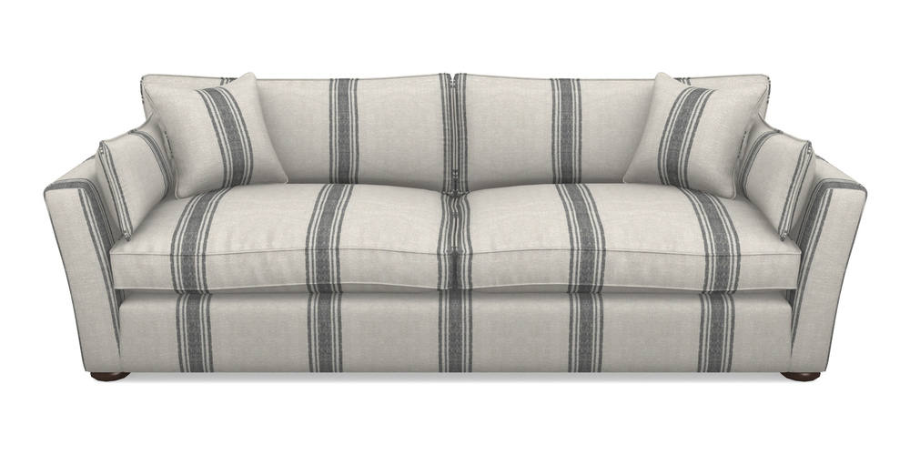 Product photograph of Aldeburgh 4 Seater Sofa In Flemish Stripe - Flemish Black from Sofas and Stuff Limited