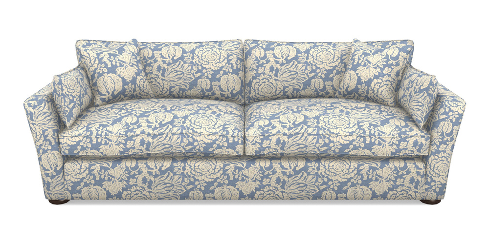 Product photograph of Aldeburgh 4 Seater Sofa In V A Brompton Collection - Flowering Kale - Morning Blue from Sofas and Stuff Limited