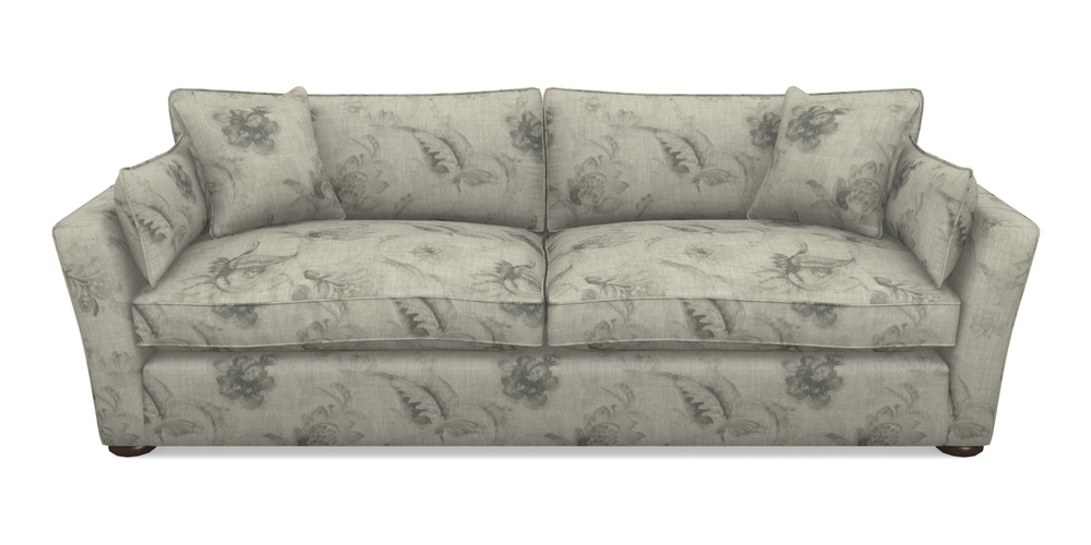 Product photograph of Aldeburgh 4 Seater Sofa In Floral Linen - Lela Mystery Oat Sepia from Sofas and Stuff Limited