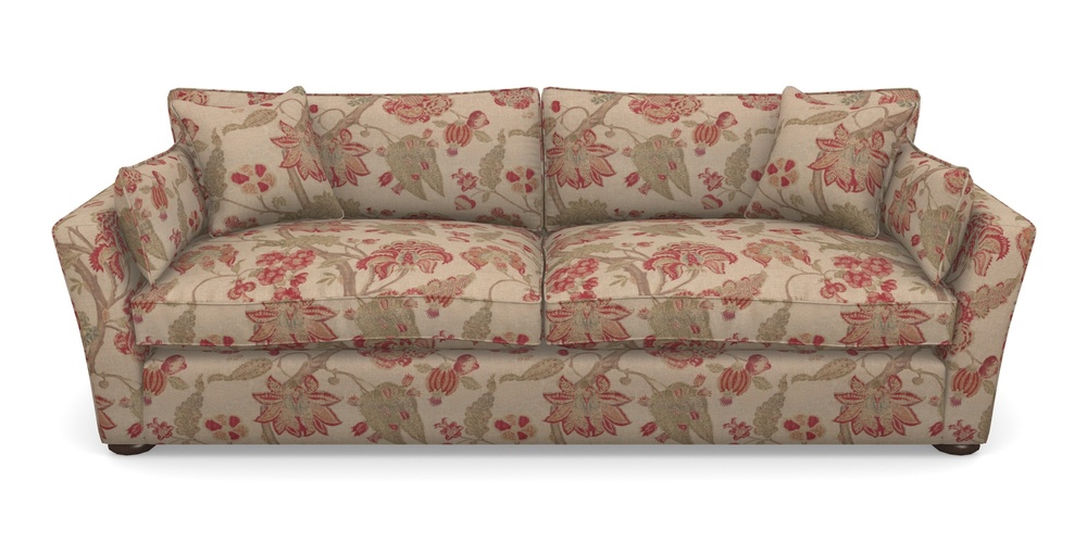 Product photograph of Aldeburgh 4 Seater Sofa In Floral Linen - Indienne T Rosso from Sofas and Stuff Limited