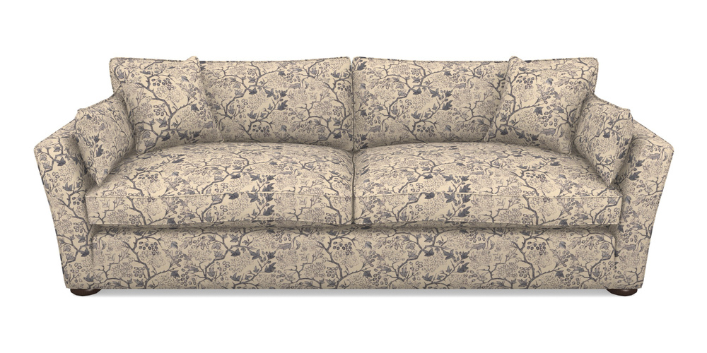 Product photograph of Aldeburgh 4 Seater Sofa In Rhs Collection - Gertrude Jekyll Linen Cotton Blend - Navy from Sofas and Stuff Limited