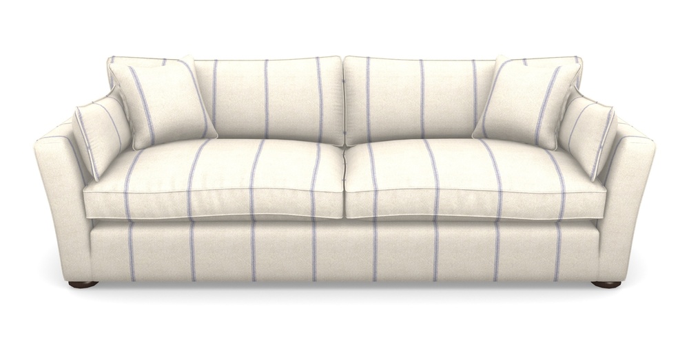 Product photograph of Aldeburgh 4 Seater Sofa In Grain Sack Stripe - Blue from Sofas and Stuff Limited