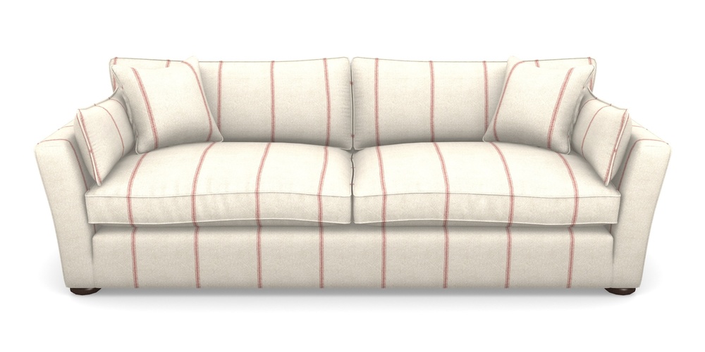Product photograph of Aldeburgh 4 Seater Sofa In Grain Sack Stripe - Red from Sofas and Stuff Limited