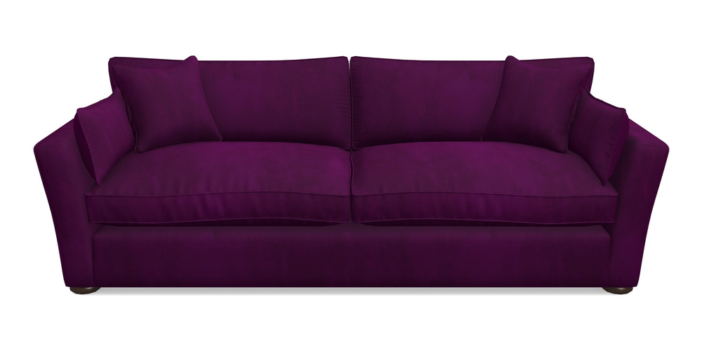 Product photograph of Aldeburgh 4 Seater Sofa In House Clever Velvet - Aubergine from Sofas and Stuff Limited