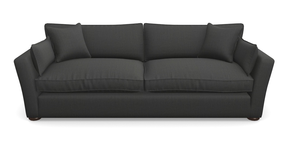 Product photograph of Aldeburgh 4 Seater Sofa In House Velvet - Charcoal from Sofas and Stuff Limited