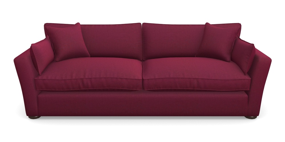 Product photograph of Aldeburgh 4 Seater Sofa In House Velvet - Claret from Sofas and Stuff Limited