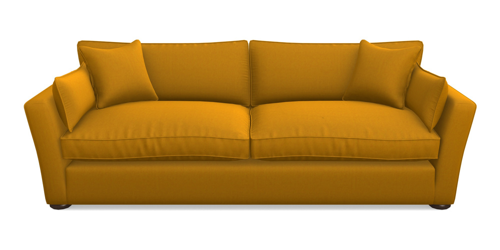 Product photograph of Aldeburgh 4 Seater Sofa In House Velvet - Saffron from Sofas and Stuff Limited