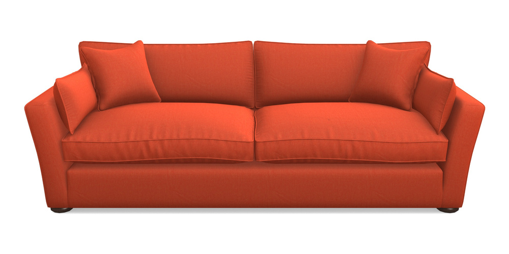 Product photograph of Aldeburgh 4 Seater Sofa In House Velvet - Terracotta from Sofas and Stuff Limited