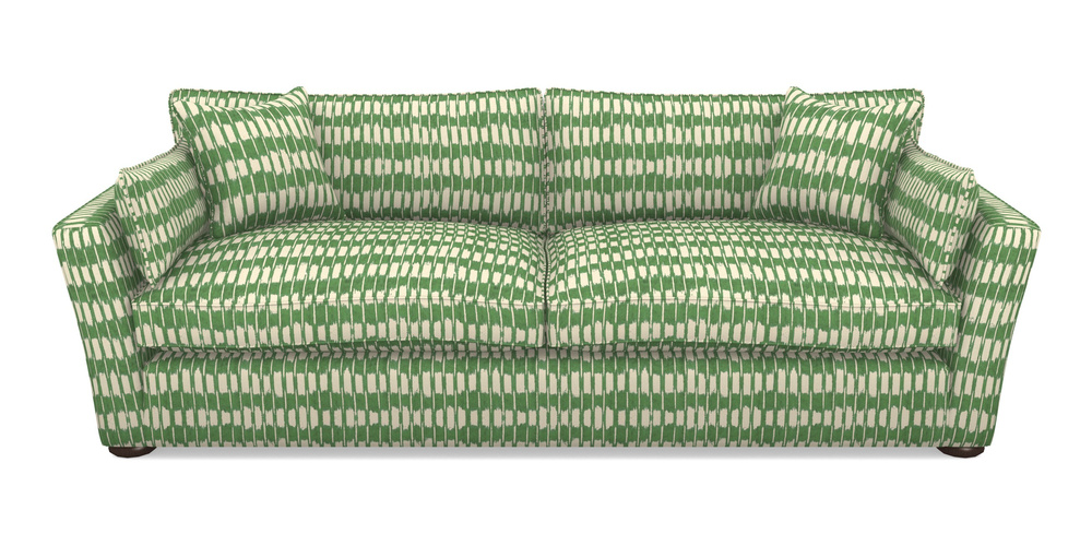 Product photograph of Aldeburgh 4 Seater Sofa In V A Brompton Collection - Ikat - Basil from Sofas and Stuff Limited