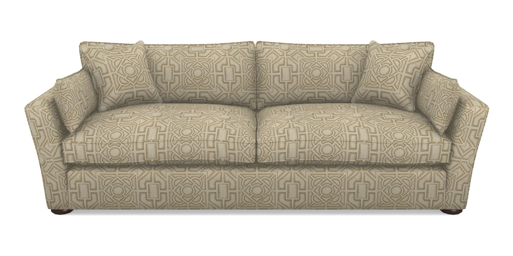 Product photograph of Aldeburgh 4 Seater Sofa In Rhs Collection - Large Knot Garden Linen - Gold from Sofas and Stuff Limited