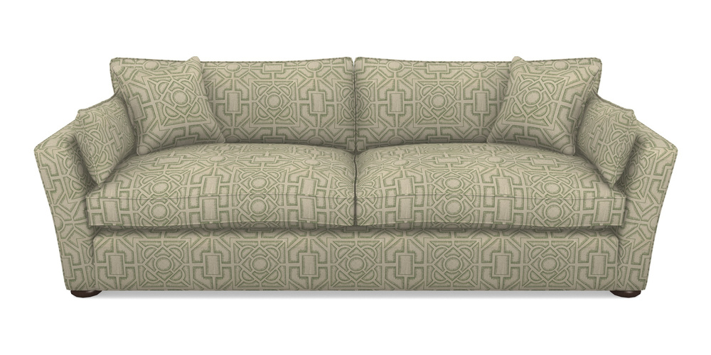 Product photograph of Aldeburgh 4 Seater Sofa In Rhs Collection - Large Knot Garden Linen - Green from Sofas and Stuff Limited