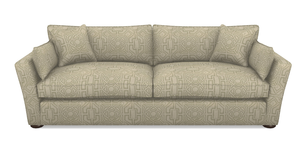 Product photograph of Aldeburgh 4 Seater Sofa In Rhs Collection - Large Knot Garden Linen - Pistachio from Sofas and Stuff Limited