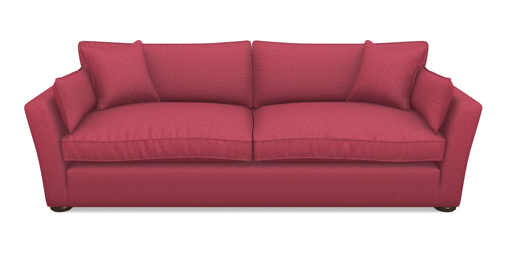 Product photograph of Aldeburgh 4 Seater Sofa In Plain Linen Cotton - Raspberry Jam from Sofas and Stuff Limited