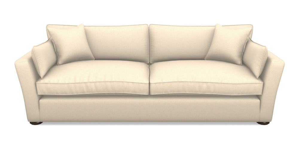 Product photograph of Aldeburgh 4 Seater Sofa In Plain Linen Cotton - Rice Pudding from Sofas and Stuff Limited