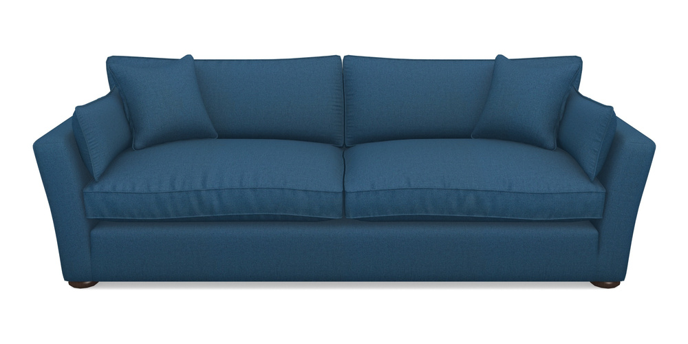 Product photograph of Aldeburgh 4 Seater Sofa In Plain Linen Cotton - Royal Blue from Sofas and Stuff Limited