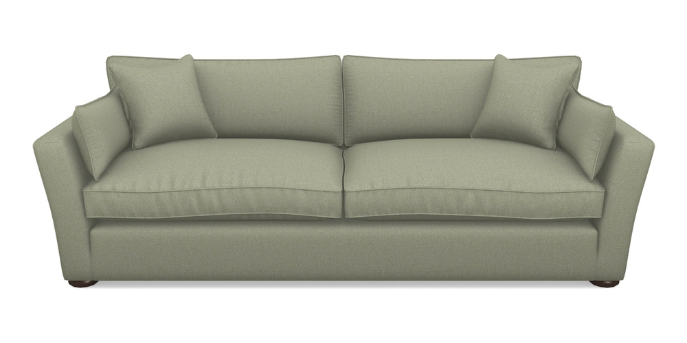 Product photograph of Aldeburgh 4 Seater Sofa In Plain Linen Cotton - Sage from Sofas and Stuff Limited