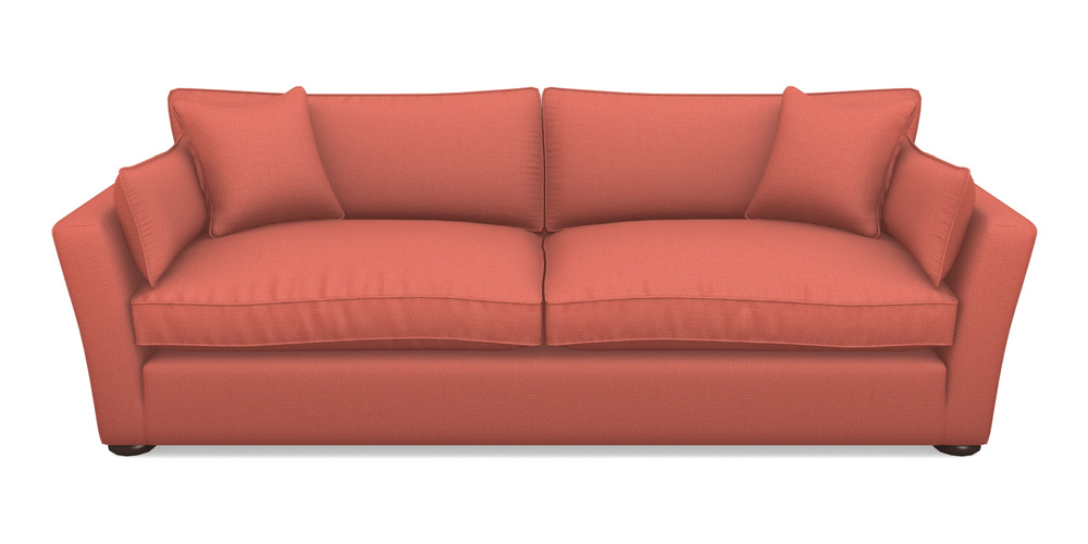 Product photograph of Aldeburgh 4 Seater Sofa In Plain Linen Cotton - Tequila Sunset from Sofas and Stuff Limited