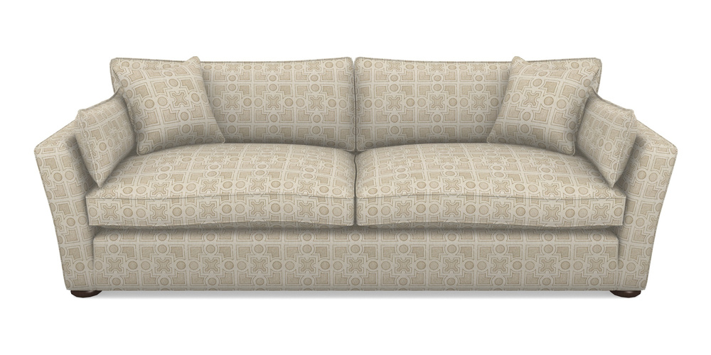 Product photograph of Aldeburgh 4 Seater Sofa In Rhs Collection - Small Knot Garden Cotton Weave - Gold from Sofas and Stuff Limited