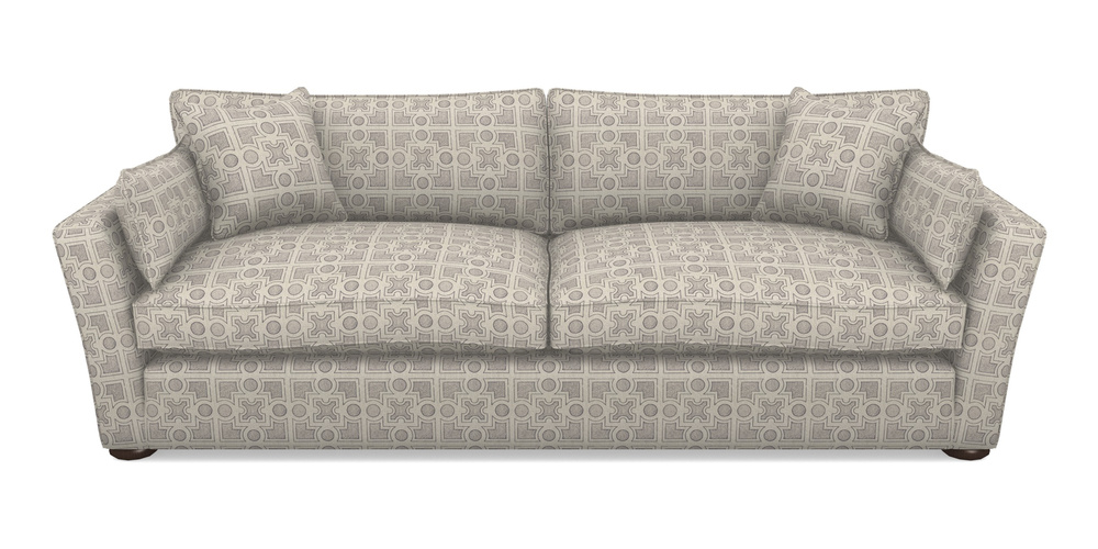 Product photograph of Aldeburgh 4 Seater Sofa In Rhs Collection - Small Knot Garden Cotton Weave - Grey from Sofas and Stuff Limited