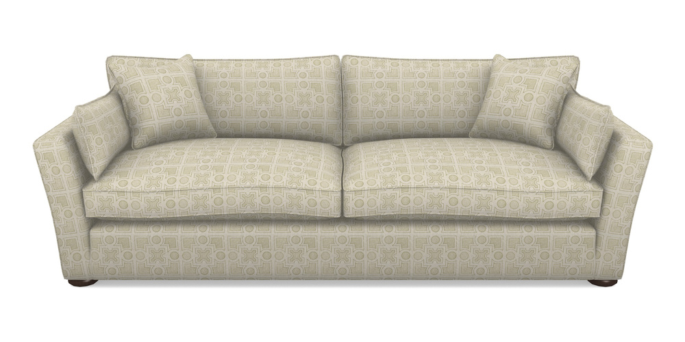 Product photograph of Aldeburgh 4 Seater Sofa In Rhs Collection - Small Knot Garden Cotton Weave - Olive from Sofas and Stuff Limited