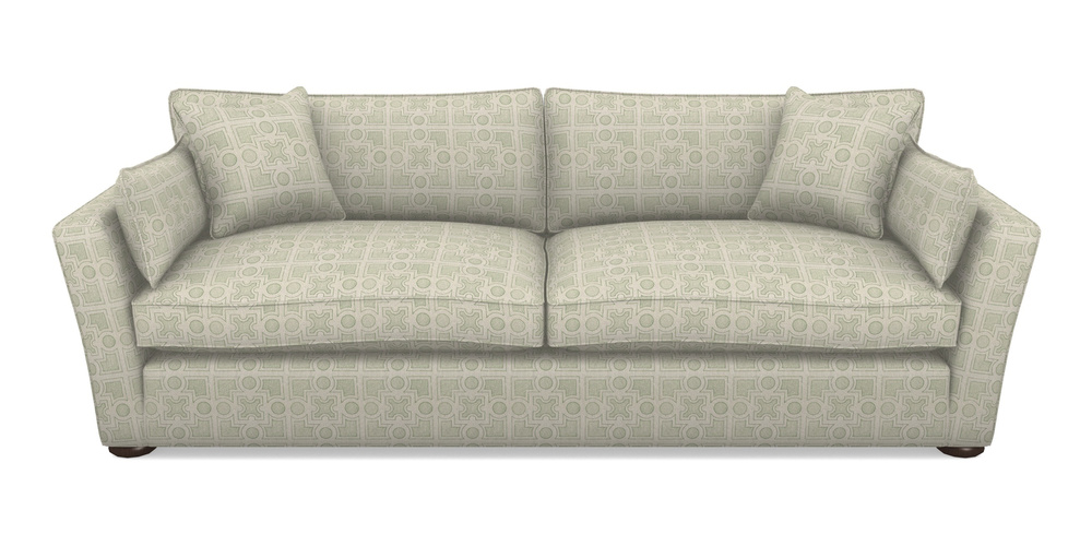 Product photograph of Aldeburgh 4 Seater Sofa In Rhs Collection - Small Knot Garden Cotton Weave - Pistachio from Sofas and Stuff Limited
