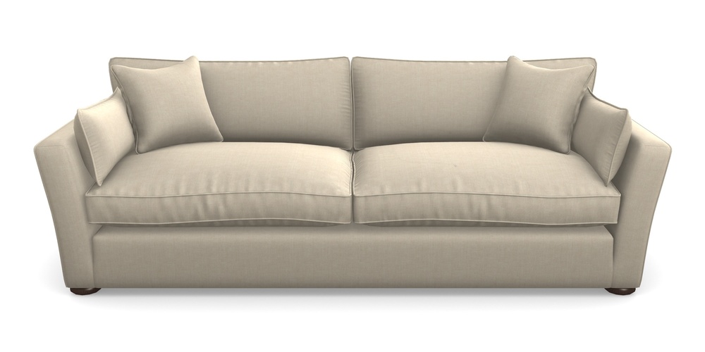 Product photograph of Aldeburgh 4 Seater Sofa In Super Soft Velvet - Hessian from Sofas and Stuff Limited