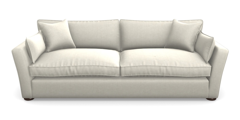 Product photograph of Aldeburgh 4 Seater Sofa In Super Soft Velvet - Linen from Sofas and Stuff Limited