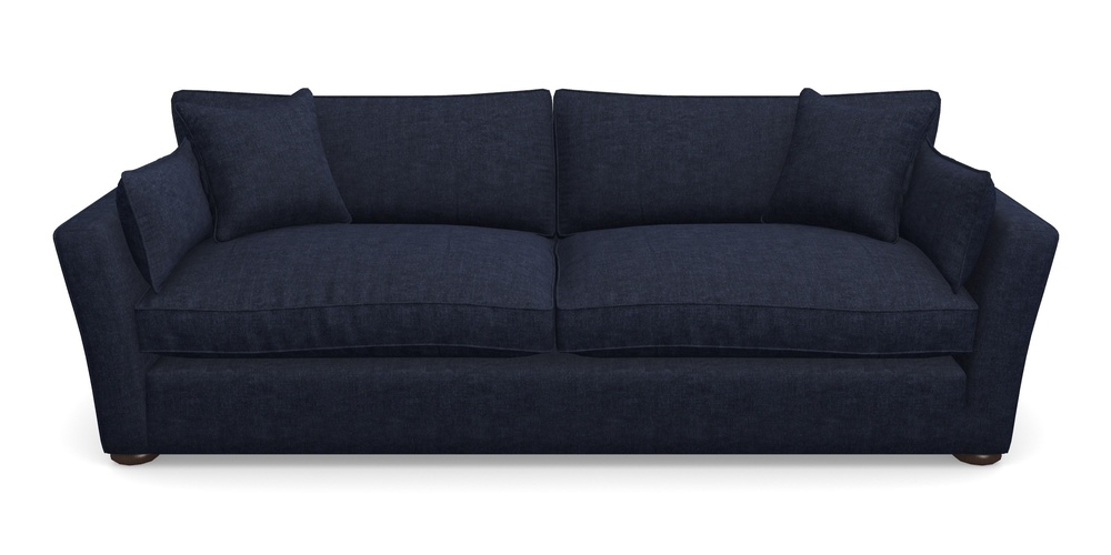 Product photograph of Aldeburgh 4 Seater Sofa In Super Soft Velvet - Navy from Sofas and Stuff Limited