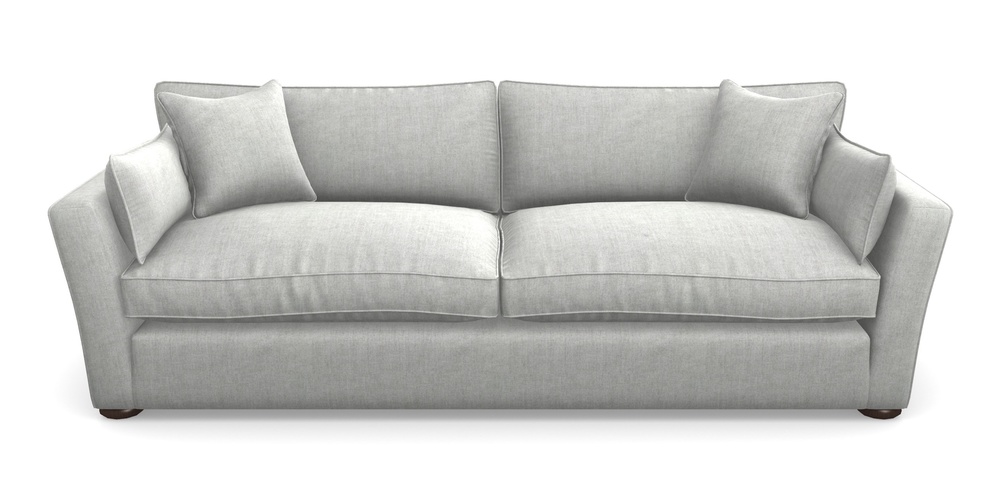 Product photograph of Aldeburgh 4 Seater Sofa In Super Soft Velvet - Silver from Sofas and Stuff Limited