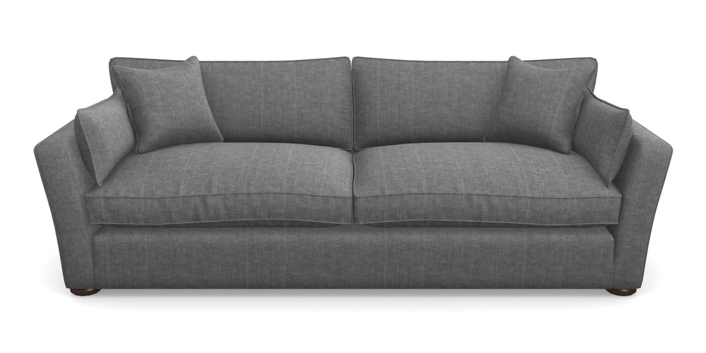 Product photograph of Aldeburgh 4 Seater Sofa In Super Soft Velvet - Steel from Sofas and Stuff Limited