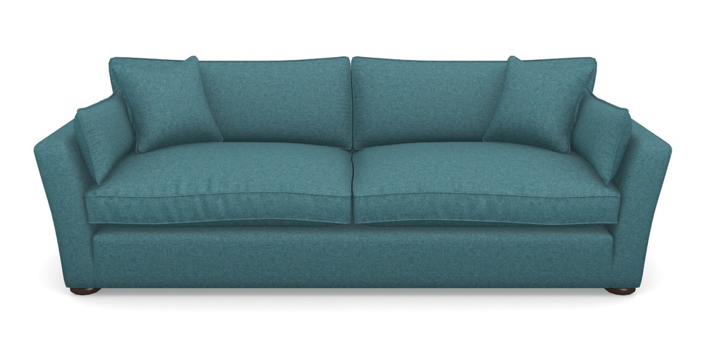 Product photograph of Aldeburgh 4 Seater Sofa In Soft Wool - Cerulean from Sofas and Stuff Limited