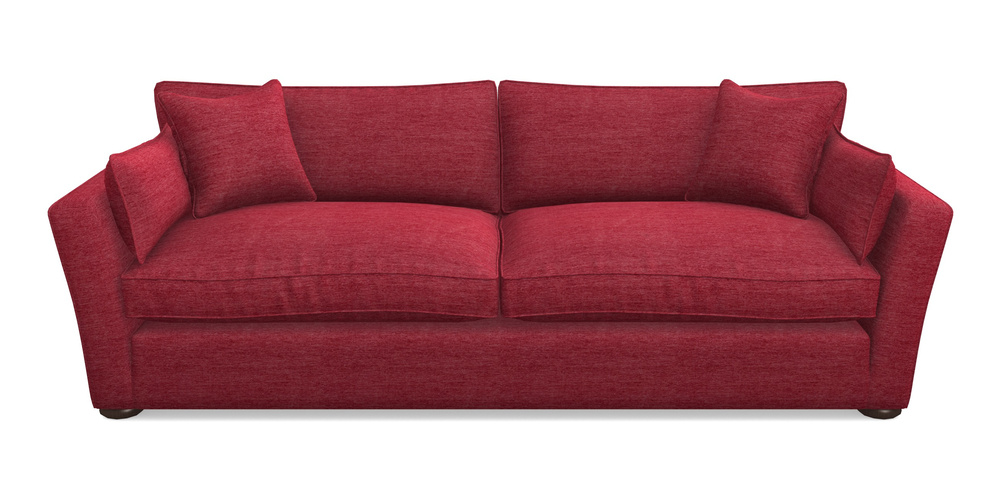 Product photograph of Aldeburgh 4 Seater Sofa In Textured Velvet - Firebrick from Sofas and Stuff Limited