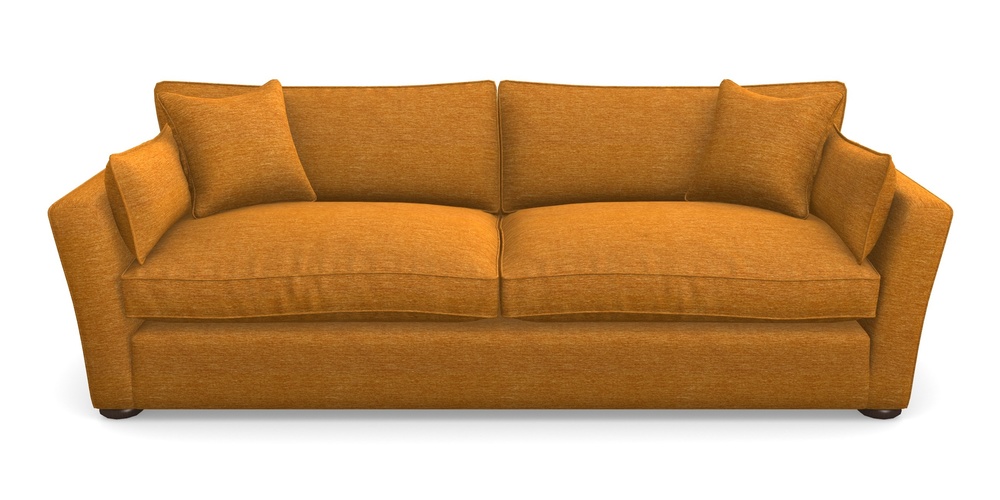 Product photograph of Aldeburgh 4 Seater Sofa In Textured Velvet - Turmeric from Sofas and Stuff Limited