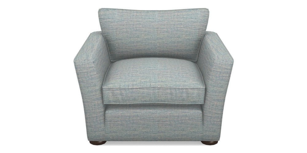 Product photograph of Aldeburgh Chair In Basket Weave - Blue from Sofas and Stuff Limited