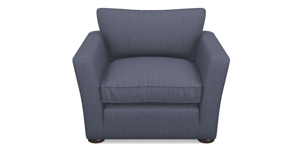 Product photograph of Aldeburgh Chair In Clever Cotton Mix - Oxford Blue from Sofas and Stuff Limited