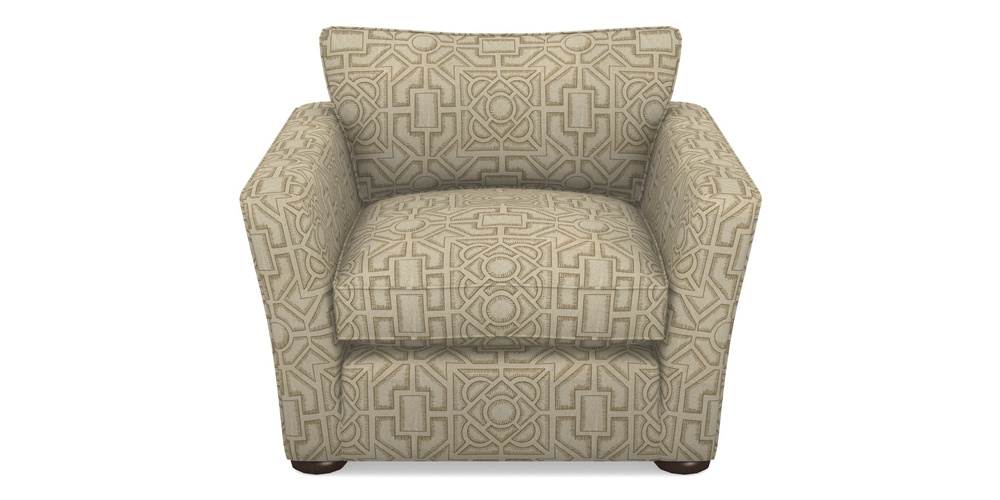 Product photograph of Aldeburgh Chair In Rhs Collection - Large Knot Garden Linen - Gold from Sofas and Stuff Limited