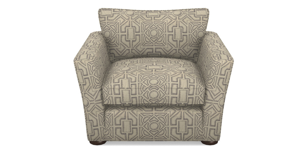 Product photograph of Aldeburgh Chair In Rhs Collection - Large Knot Garden Linen - Grey from Sofas and Stuff Limited